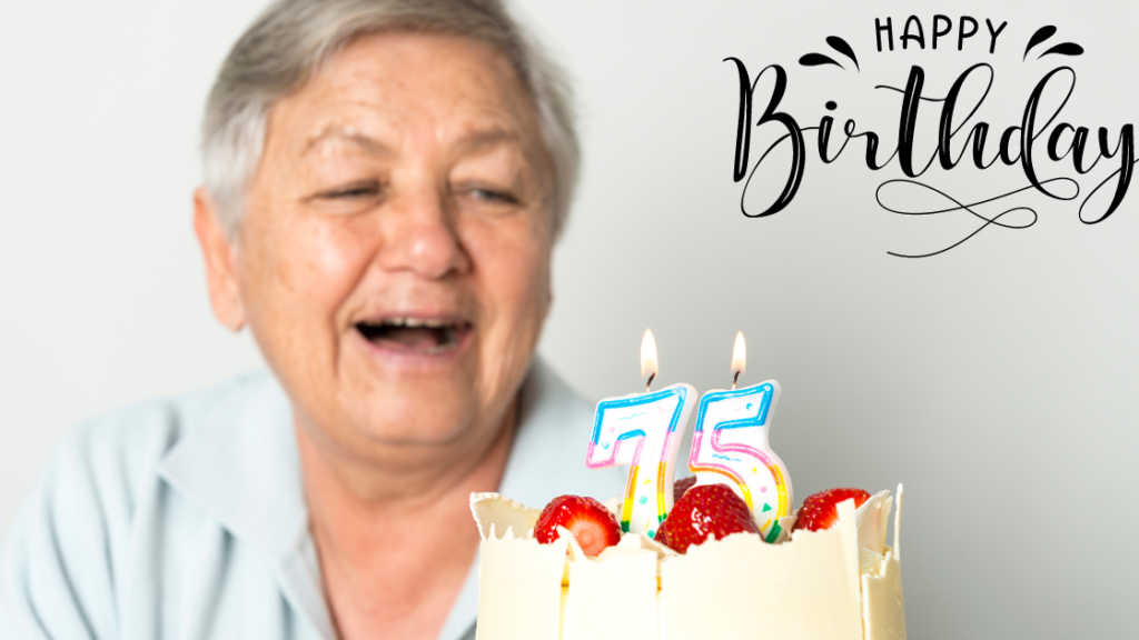 geburtstagswünsche 75 mutter mit Torte